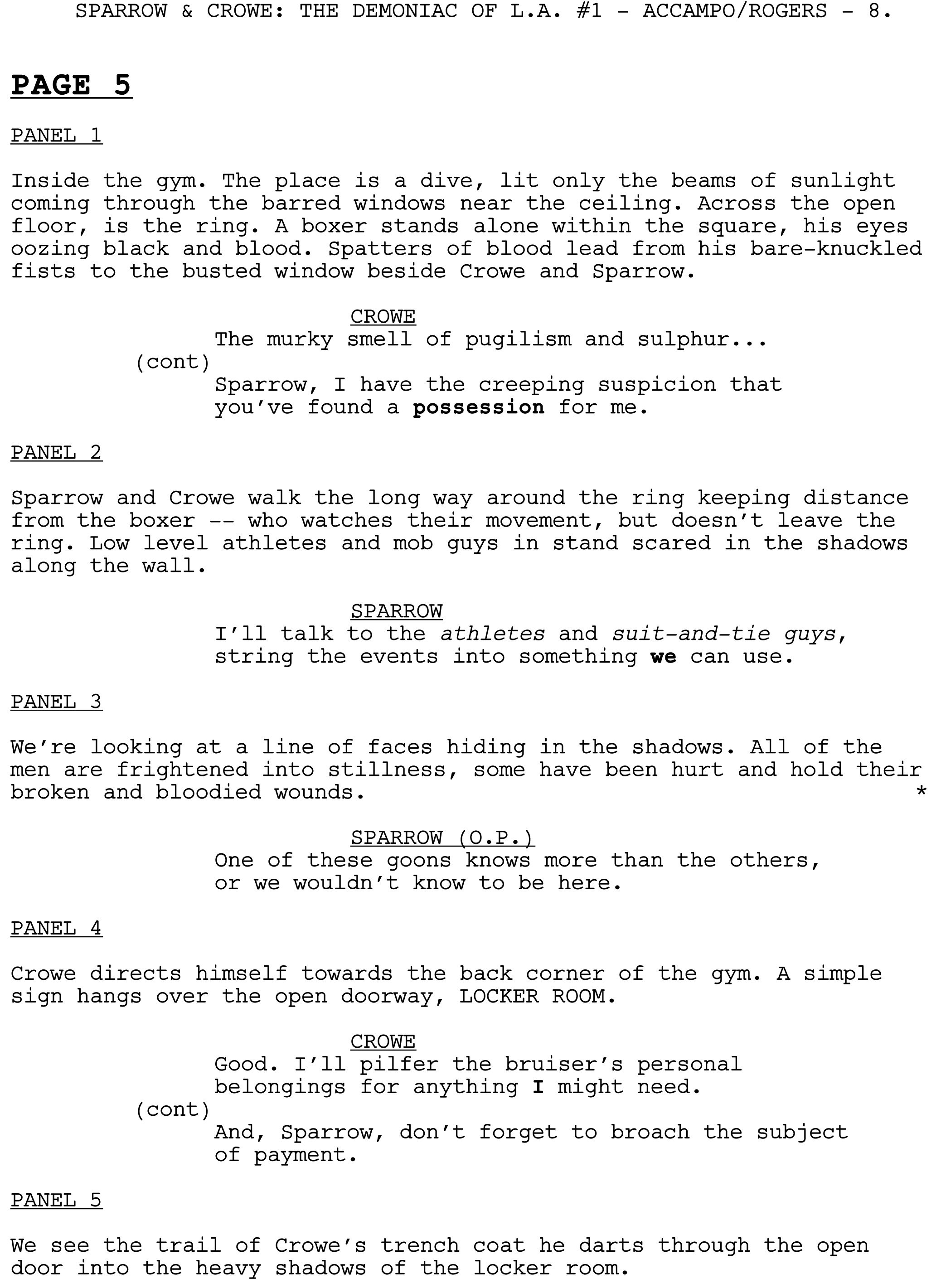 Sparrow & Crowe Script Pg. 5